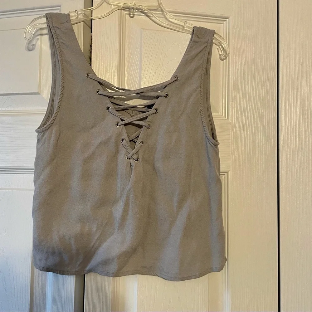 Forever 21 Lace up Tank Crop Top - Picture 3 of 5